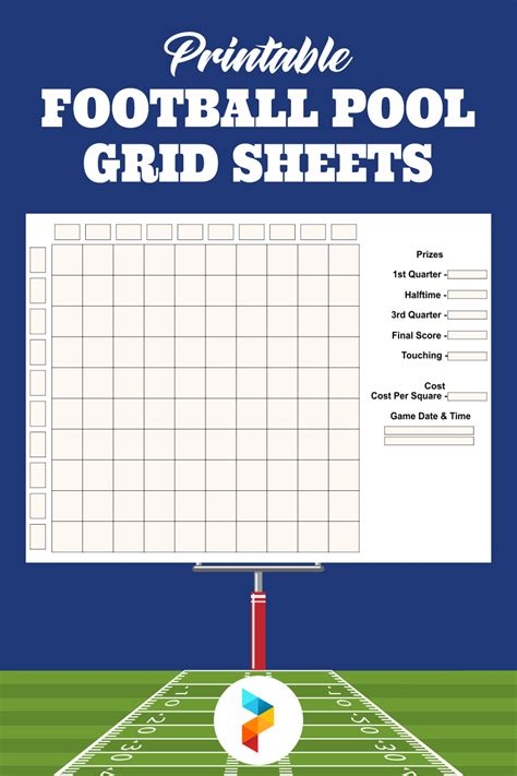 Football Pool Grids Printable These Sheets Contain Ten Squares Per Row