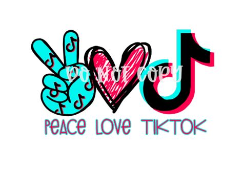 Download Peace Love Tiktok Screen Print Transfer - SHC transfers