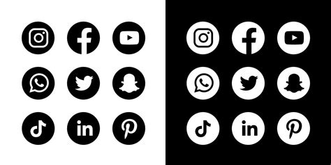 White Social Media Icons Vector Art Icons And Graphics For Free Download