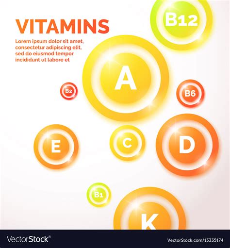 Colourful Vitamin Background Royalty Free Vector Image