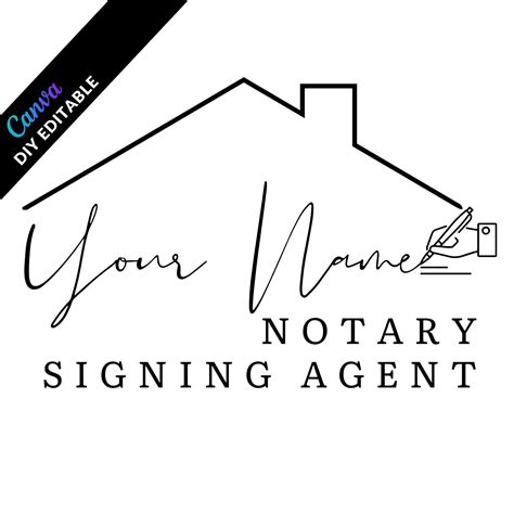 Diy Pre Made Logo Design Template Notary Signing Agents Real Estate