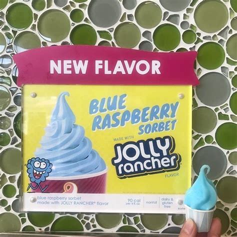 Our Blue Raspberry Sorbet Made With Jolly Rancher Is Here🍦😋☀️