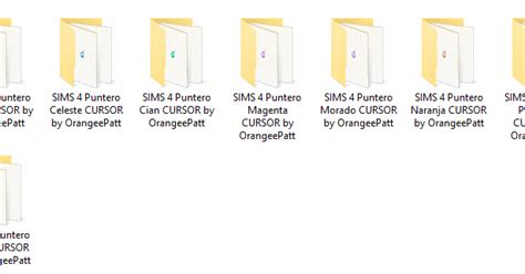 Sims 4 Cursores En Varios Colores Tutozz Orangee