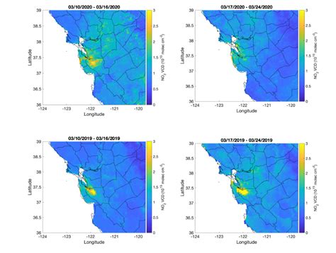Coronavirus Impact Maps Show Pollution Has Dropped In The Bay Area