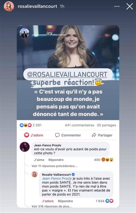 We are currently in process of looking up information on the. Rosalie Vaillancourt se fait critiquer sur son poids et ...