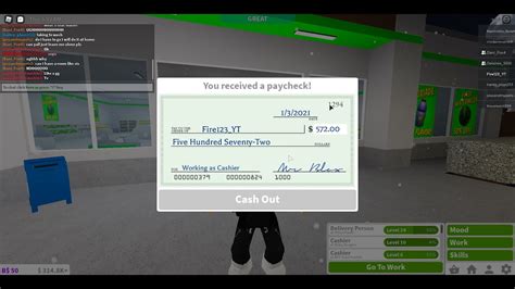 Working In As A Cashier Welcome To Bloxburg Youtube