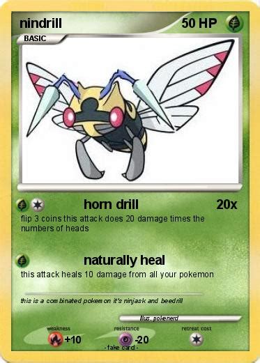 Learn the stats of the horn drill move available in pokemon let's go pikachu / eevee! Pokémon nindrill - horn drill - My Pokemon Card