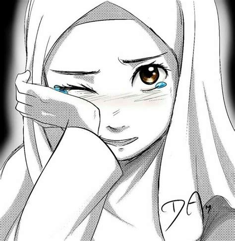 Kartun Muslimah Gambar Anime Sedih Dan Kecewa Perempuan Kumpulan