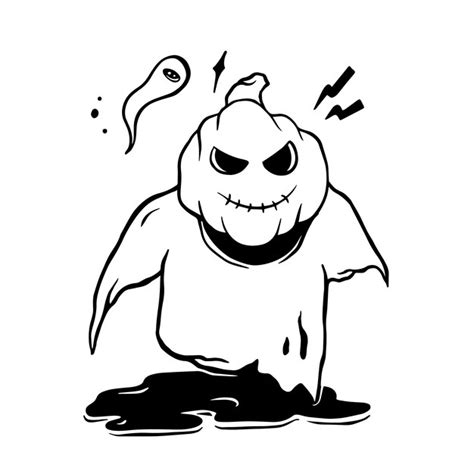 Premium Vector Halloween Ghost Doodle