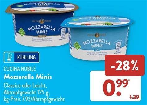 Cucina Nobile Mozzarella Minis Angebot Bei Aldi Süd
