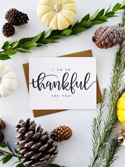 I Am So Thankful For You Card Gratitude Card Thankful Card Etsy