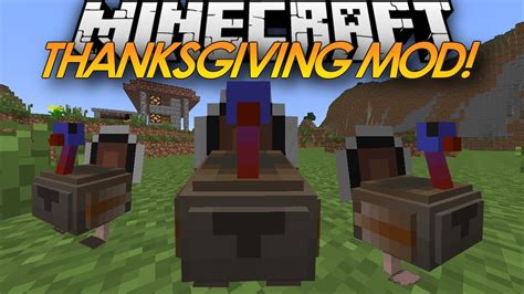 Minecraft Mod Showcase Thanksgiving Mod New Mob Review Youtube
