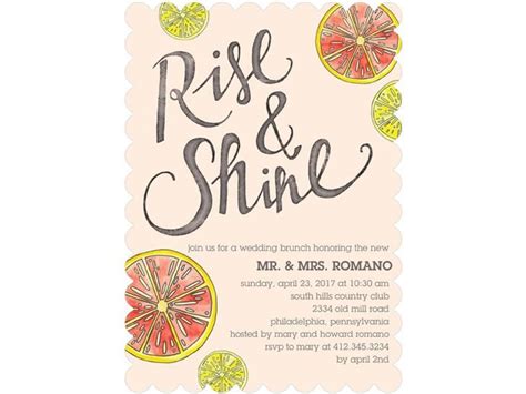 Simple wedding invitations are popular these days. Our Favorite Day-After Wedding Brunch Invitations | Brunch ...