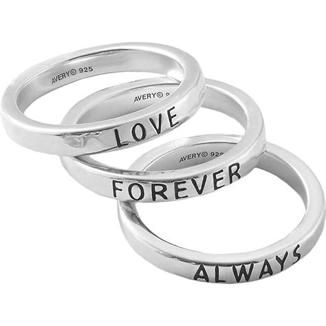 James Avery Love Forever Always Ring 3 Pc Set Silver Rings