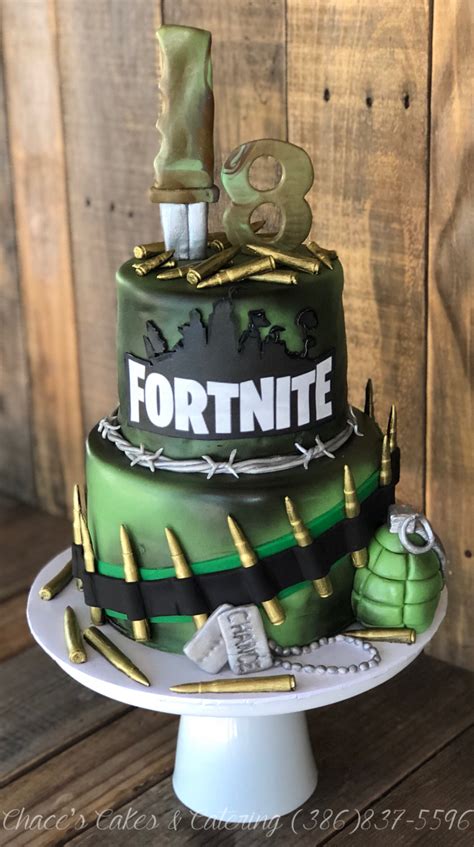 If you're marrying someone who's served in the military, celebrating that by way of a cake is an awesome idea! Fortnite Game Fondant 2 Tier Birthday Cake... | Tiered ...