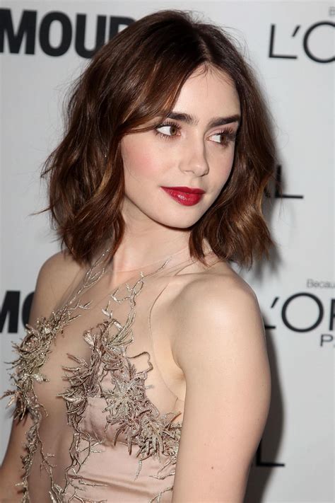 Lily Collins Hottest Snaps Sheer Gown Nude Illusion Dress And