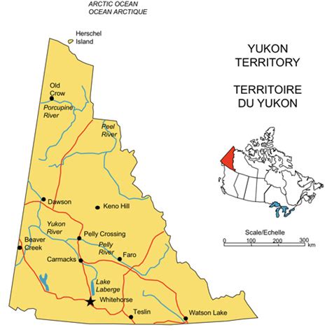 Yukon Territory Canada Province PowerPoint Map Highways Waterways Cities Clip Art Maps