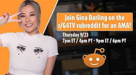 Gina Darling Is Stopping By Rg4tv Tomorrow 7pm Est4pm Pst For An Ama Save Your Questions