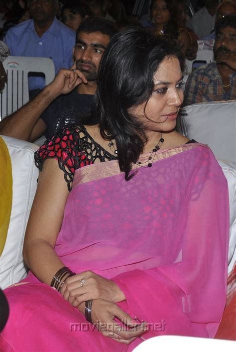 Singer Sunitha In Pink Saree Pics At Park Audio Release
