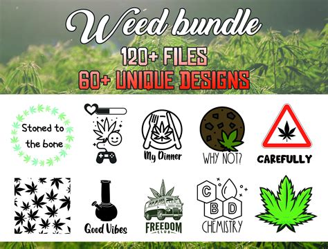 Cannabis Quotes Svg Bundle 120 Files 60 Unique Designs Etsy