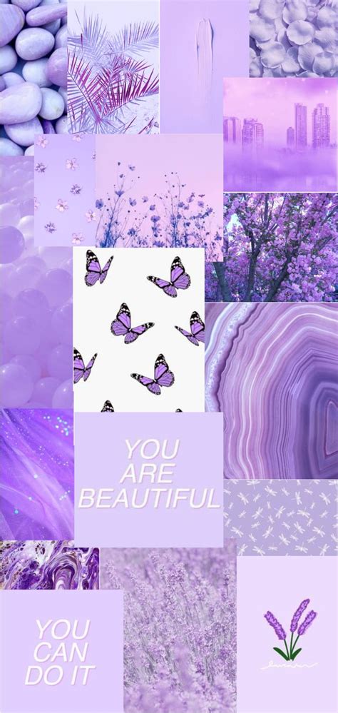 Lavender Themed Collage Wallpaper | Iphone wallpaper girly, Aesthetic