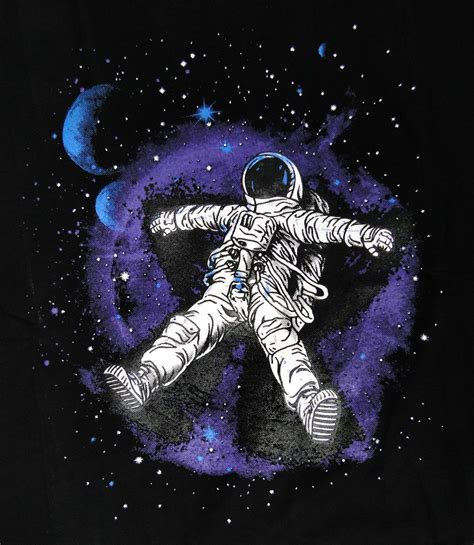 Graphic Chilled Astronaut Nasa Cosmon Universe Novelty Banksy Man T