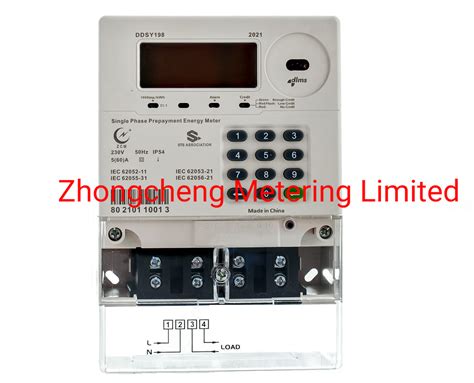 Single Phase Conventional Prepaid Energy Meter Monobloc China Single
