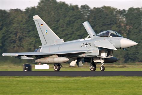 German Air Force Eurofighter Typhoon Touchdown At Leeuwarden Aircraft