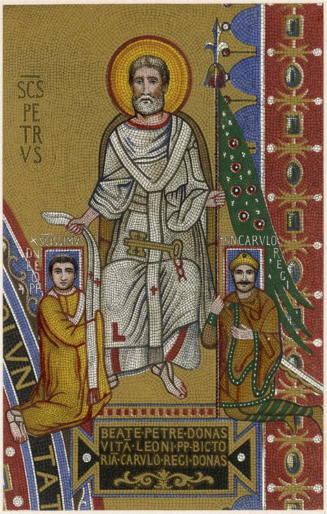 Saint Peter The First Pope Depicted Drawing By Mary Evans Picture Library