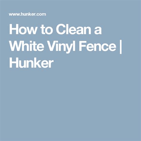 However, you can still clean them with little effort. How to Clean a White Vinyl Fence | Hunker | White vinyl ...