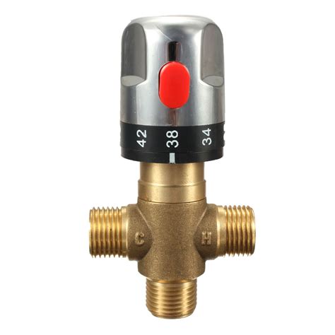 Tempshield® thermostatic/pressure balancing shower fitting with shower head and diverter tub spout options. Brass Thermostatic Valve Temperature Mixing Valve For Wash ...