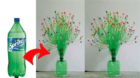 Diy Flower Vase Using With Plastic Bottle Craft Ideas Sk