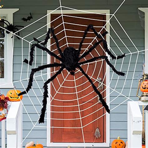 Halloween Decorations 110 Sqft Giant Spider Web 60andrdquo Big Fake