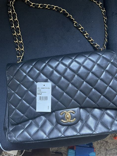 Authentic Chanel Classic Double Flap Bag Medium Lambs Gem