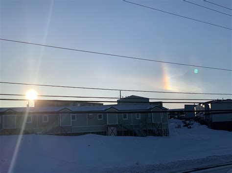 Yesterday Afternoons Sundog And Sun Pillar Iqaluit Nu Atoptics