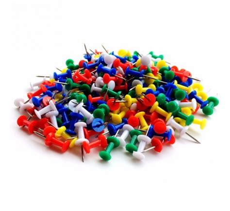 Push Pin Assorted Colour 30 Pieces Per Pack