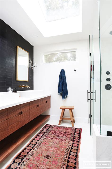 Discover the best small bathroom designs that will brighten up your space and make the whole room feel bigger! Interiors by Jacquin: Ditch the Bathmat: Luxe Area Rug ...