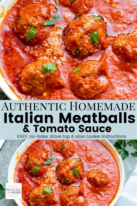 Authentic Italian Meatballs Tomato Sauce Video No Plate Like Home