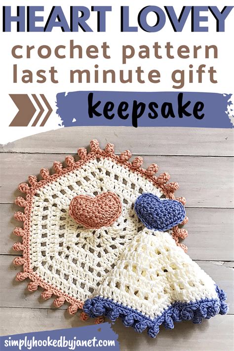 Easy Crochet Heart Lovey Keepsake Pattern Simply Hooked By Janet