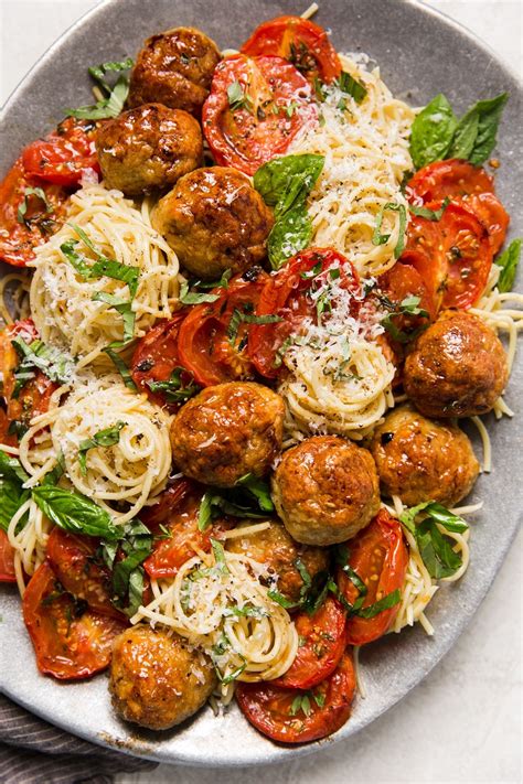 The sauce can be kept, covered, for one day in the refrigerator; Italian Baked Chicken Meatballs | Recipe in 2020 | Italian ...