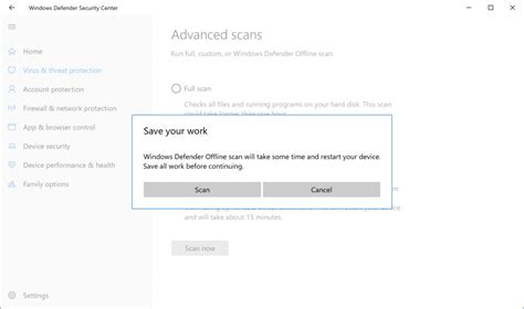 Windows Antivirus How To Run A Windows Defender Offline Scan