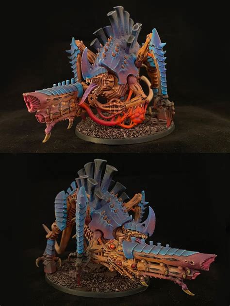 Two Different Views Of The Front And Back Sides Of A Painted Warhammer