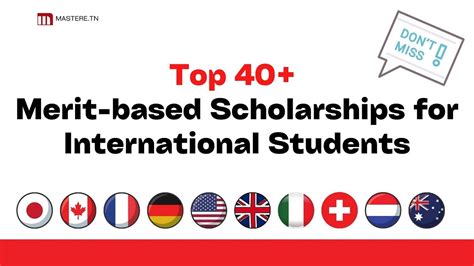 Top 40 Merit Based Scholarships For International Students