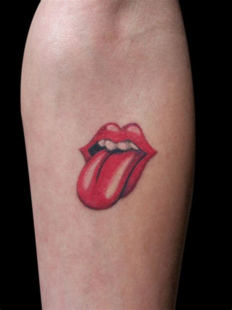 Simple Rolling Stones Logo Tattoo