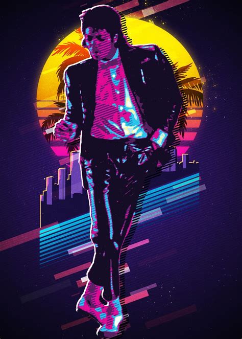 Michael Jackson King Ofpop Music Poster Canvas Wall Art Print