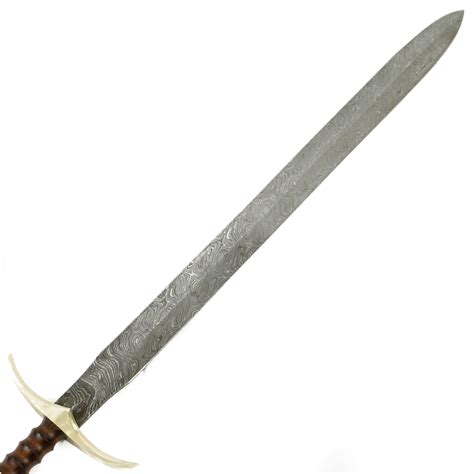 Longsword Bastard Sword High Carbon Damascus Steel Sword 37
