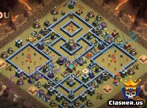 Town Hall 14 TH14 War Trophy Base 224 With Link 3 2021 War