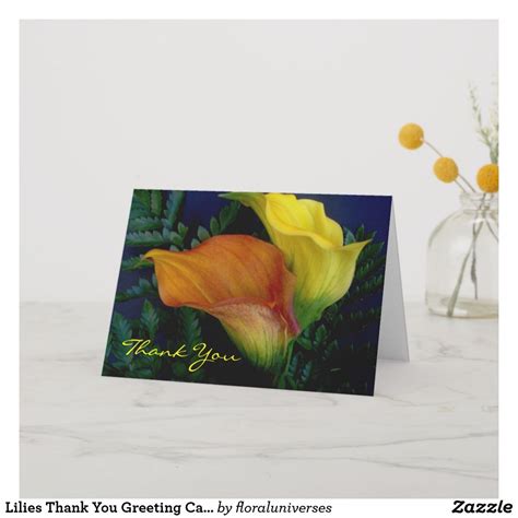 Lilies Thank You Greeting Card Thank You Greetings Greetings