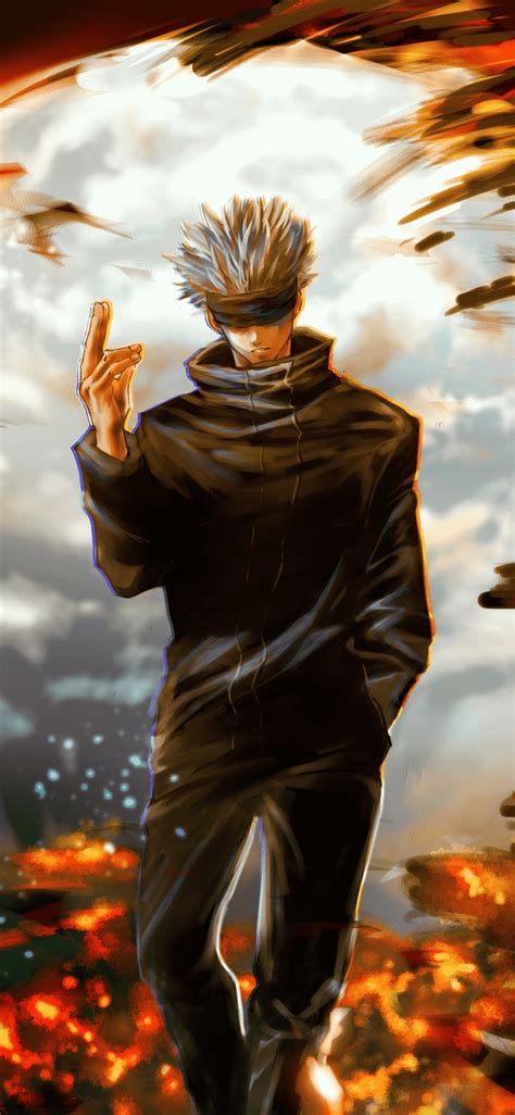 1125x2436 Satoru Gojo Jujutsu Kaisen Art Iphone XS,Iphone 10,Iphone X