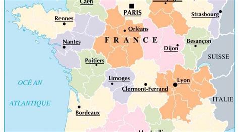 Carte Villes Principales De France Altoservices